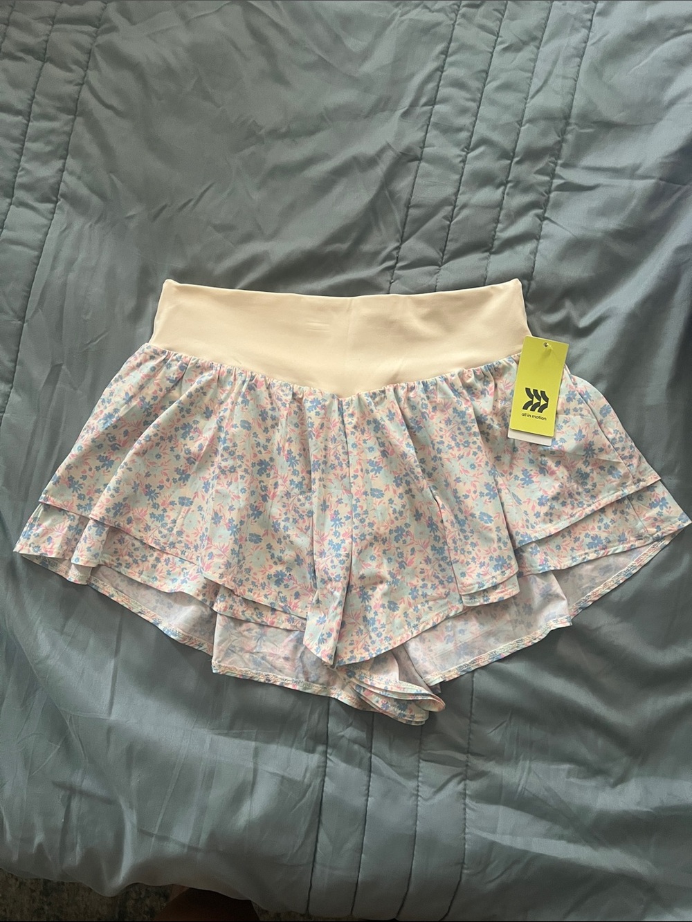 all in motion Pink Floral Layered Skort Shorts